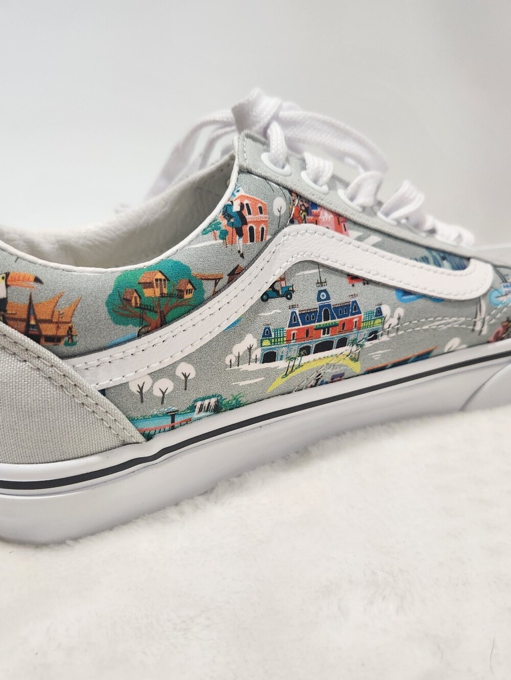 Vans Old Skool Walt Disney 50th Anniversary Park Map Sneakers Mens 8 Womens 9.5 - Picture 10 of 14